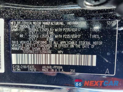 Zdjęcie 13 z 13 samochodu: 2026 TOYOTA SIENNA XLE 8-PASSENGER VIN:5TDYRKEC0TS294086 - miniatura