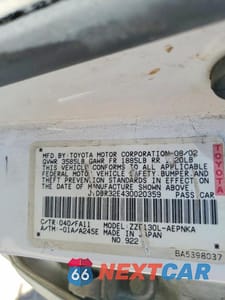 Zdjęcie 12 z 12 samochodu: 2003 TOYOTA COROLLA LE VIN:JTDBR32E430020359 - miniatura