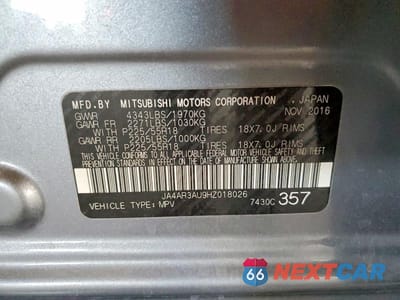 Zdjęcie 12 z 12 samochodu: 2017 MITSUBISHI OUTLANDER SPORT ES VIN:JA4AR3AU9HZ018026 - miniatura