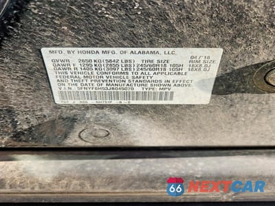 Zdjęcie 13 z 13 samochodu: 2018 HONDA PILOT EXL VIN:5FNYF6H53JB045070 - miniatura