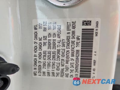 Zdjęcie 14 z 14 samochodu: 2021 HONDA CR-V EX VIN:2HKRW2H55MH622698 - miniatura
