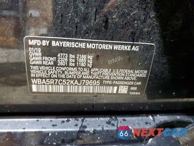 Zdjęcie 12 z 12 samochodu: 2019 BMW 330XI VIN:WBA5R7C52KAJ79695 - miniatura