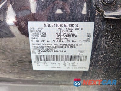 Zdjęcie 13 z 13 samochodu: 2025 FORD EXPLORER ST VIN:1FMWK8GC2SGA30416 - miniatura