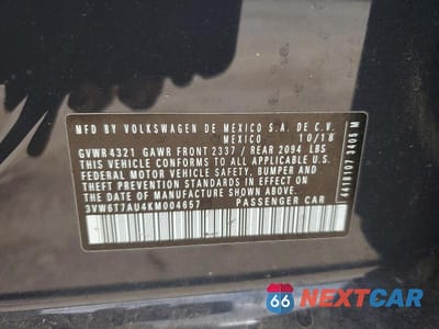 Zdjęcie 12 z 12 samochodu: 2019 VOLKSWAGEN GTI S VIN:3VW6T7AU4KM004657 - miniatura