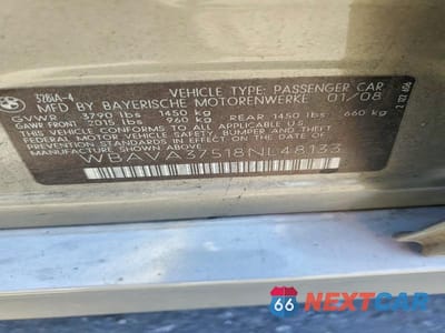 Zdjęcie 12 z 12 samochodu: 2008 BMW 328 I VIN:WBAVA37518NL48133 - miniatura