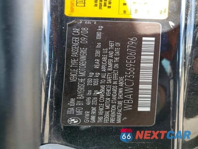 Zdjęcie 12 z 12 samochodu: 2009 BMW 335 XI VIN:WBAWC73569E067796 - miniatura