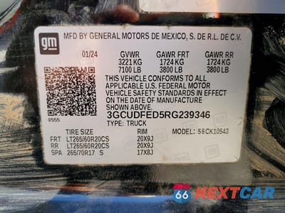 Zdjęcie 12 z 12 samochodu: 2024 CHEVROLET SILVERADO K1500 LT TRAIL BOSS VIN:3GCUDFED5RG239346 - miniatura