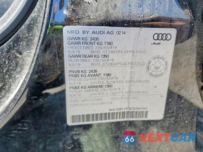 Zdjęcie 13 z 13 samochodu: 2014 AUDI Q5 PROGRESSIV VIN:WA1MFCFP3EA086356 - miniatura