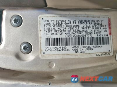 Zdjęcie 12 z 12 samochodu: 1997 TOYOTA CAMRY LE V6 VIN:JT2BF22K8V0067771 - miniatura
