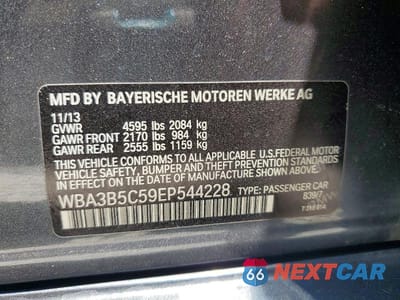Zdjęcie 12 z 12 samochodu: 2014 BMW 325I VIN:WBA3B5C59EP544228 - miniatura