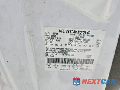 Zdjęcie 12 z 12 samochodu: 2014 FORD F150 SUPER CAB VIN:1FTFX1CF9EKD40481 - miniatura