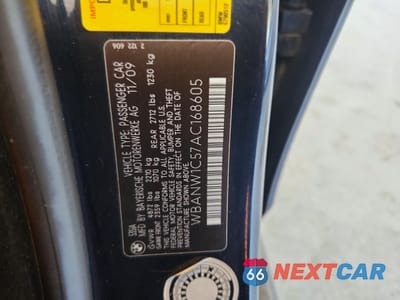 Zdjęcie 12 z 12 samochodu: 2010 BMW 5ER I VIN:WBANW1C57AC168605 - miniatura