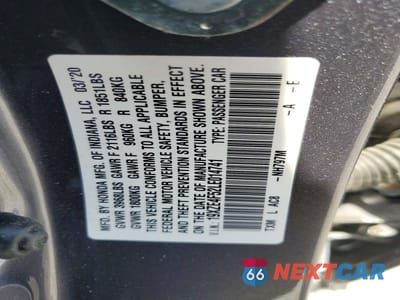 Zdjęcie 13 z 13 samochodu: 2020 HONDA INSIGHT EX VIN:19XZE4F52LE014741 - miniatura