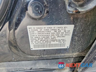 Zdjęcie 13 z 13 samochodu: 2005 HONDA PILOT EX VIN:2HKYF18435H538720 - miniatura