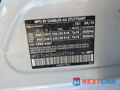 Zdjęcie 13 z 13 samochodu: 2016 MERCEDES-BENZ GLA 250 4MATIC VIN:WDCTG4GB6GJ197794 - miniatura