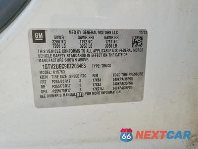 Zdjęcie 12 z 12 samochodu: 2014 GMC SIERRA K1500 SLE VIN:1GTV2UEC9EZ206463 - miniatura