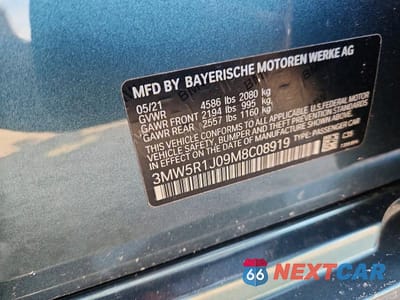 Zdjęcie 13 z 13 samochodu: 2021 BMW 330I VIN:3MW5R1J09M8C08919 - miniatura