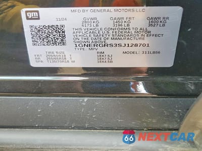 Zdjęcie 13 z 13 samochodu: 2025 CHEVROLET TRAVERSE LT VIN:1GNERGRS3SJ128701 - miniatura