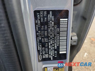 Zdjęcie 12 z 12 samochodu: 2020 HYUNDAI VENUE SEL VIN:KMHRC8A34LU032240 - miniatura
