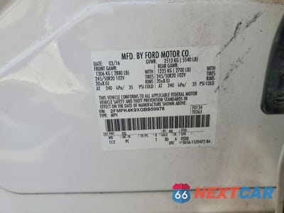 Zdjęcie 13 z 13 samochodu: 2016 FORD EDGE TITANIUM VIN:2FMPK4K9XGBB59978 - miniatura