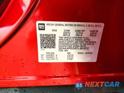 Zdjęcie 14 z 14 samochodu: 2026 CHEVROLET EQUINOX LT VIN:3GNAXPEG8TL481872 - miniatura