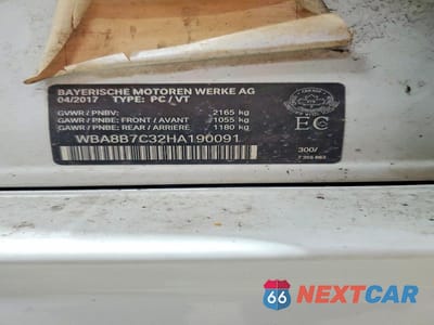 Zdjęcie 12 z 12 samochodu: 2017 BMW 340 XI VIN:WBA8B7C32HA190091 - miniatura