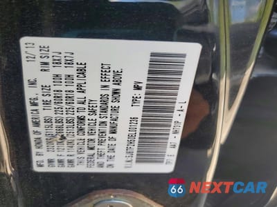 Zdjęcie 14 z 14 samochodu: 2014 HONDA CROSSTOUR EXL VIN:5J6TF2H50EL001236 - miniatura