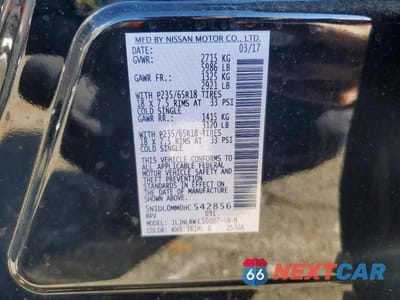 Zdjęcie 12 z 12 samochodu: 2017 INFINITI QX60 BASE VIN:5N1DL0MM0HC542856 - miniatura