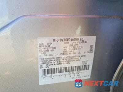 Zdjęcie 12 z 12 samochodu: 2024 FORD EDGE SEL VIN:2FMPK4J93RBB15972 - miniatura