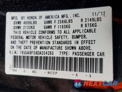 Zdjęcie 13 z 13 samochodu: 2013 ACURA TL TECH VIN:19UUA8F58DA004265 - miniatura