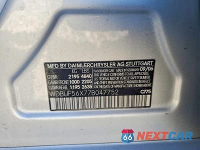 Zdjęcie 12 z 12 samochodu: 2007 MERCEDES-BENZ E 350 VIN:WDBUF56X77B047752 - miniatura