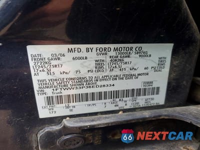 Zdjęcie 13 z 13 samochodu: 2006 FORD F350 SUPER DUTY VIN:1FTWW33P36ED28334 - miniatura