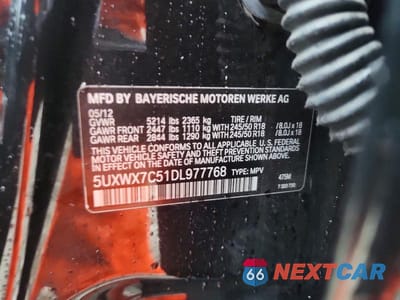 Zdjęcie 13 z 13 samochodu: 2013 BMW X3 XDRIVE35I VIN:5UXWX7C51DL977768 - miniatura