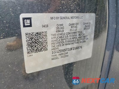 Zdjęcie 13 z 13 samochodu: 2018 CHEVROLET MALIBU LT VIN:1G1ZD5ST3JF216576 - miniatura