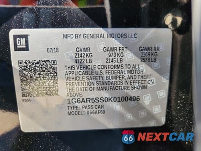 Zdjęcie 13 z 13 samochodu: 2019 CADILLAC CTS LUXURY VIN:1G6AR5SS0K0100496 - miniatura