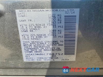 Zdjęcie 13 z 13 samochodu: 2014 NISSAN ROGUE SL VIN:5N1AT2MV8EC788752 - miniatura