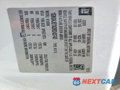 Zdjęcie 13 z 13 samochodu: 2013 CHEVROLET SUBURBAN K1500 LT VIN:1GNSKJE7XDR243743 - miniatura