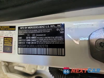 Zdjęcie 13 z 13 samochodu: 2020 MERCEDES-BENZ C 63 AMG VIN:55SWF8GB0LU332278 - miniatura