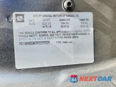 Zdjęcie 12 z 12 samochodu: 2005 CHEVROLET IMPALA LS VIN:2G1WH55K359300826 - miniatura