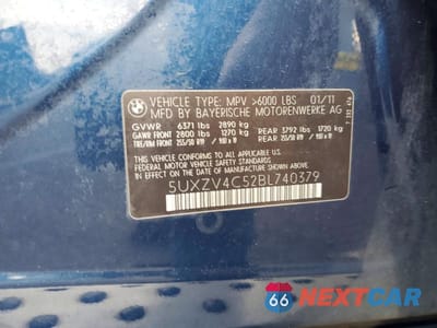 Zdjęcie 12 z 12 samochodu: 2011 BMW X5 XDRIVE35I VIN:5UXZV4C52BL740379 - miniatura