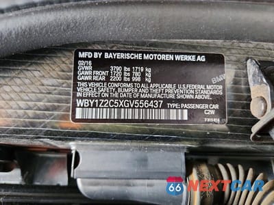 Zdjęcie 13 z 13 samochodu: 2016 BMW I3 BEV VIN:WBY1Z2C5XGV556437 - miniatura