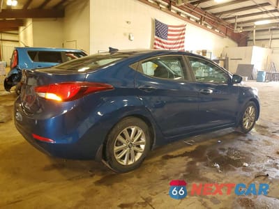 Trzecie zdjęcie samochodu z tyłu: 2016 HYUNDAI ELANTRA SE VIN:KMHDH4AE4GU531258 - miniatura