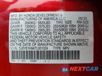 Zdjęcie 14 z 14 samochodu: 2026 ACURA MDX A-SPEC ADVANCE VIN:5J8YE1H94TL001024 - miniatura