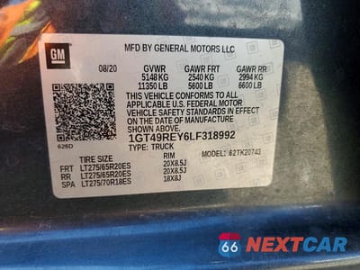 Zdjęcie 13 z 13 samochodu: 2020 GMC SIERRA K2500 DENALI VIN:1GT49REY6LF318992 - miniatura