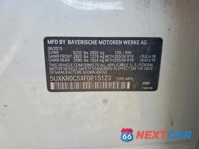 Zdjęcie 13 z 13 samochodu: 2015 BMW X5 XDRIVE35I VIN:5UXKR0C5XF0P15123 - miniatura
