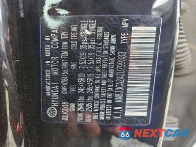 Zdjęcie 12 z 12 samochodu: 2018 HYUNDAI TUCSON LIMITED VIN:KM8J3CA24JU799333 - miniatura