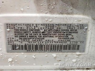 Zdjęcie 13 z 13 samochodu: 2019 NISSAN SENTRA SV VIN:3N1AB7AP5KY240336 - miniatura