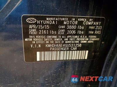 Zdjęcie 12 z 12 samochodu: 2016 HYUNDAI ELANTRA SE VIN:KMHDH4AE4GU531258 - miniatura