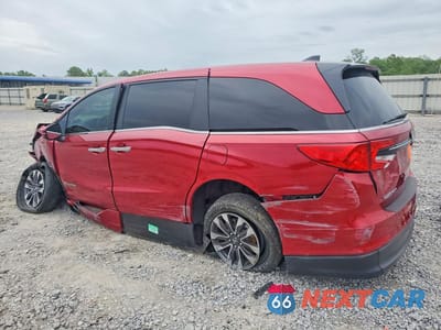 Drugie zdjęcie samochodu z przodu: 2022 HONDA ODYSSEY EXL VIN:5FNRL6H74NB067857 - miniatura
