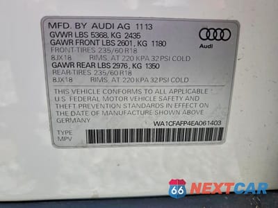 Zdjęcie 13 z 13 samochodu: 2014 AUDI Q5 PREMIUM VIN:WA1CFAFP4EA061403 - miniatura